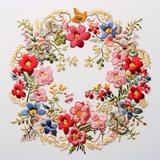 Model floral broderie